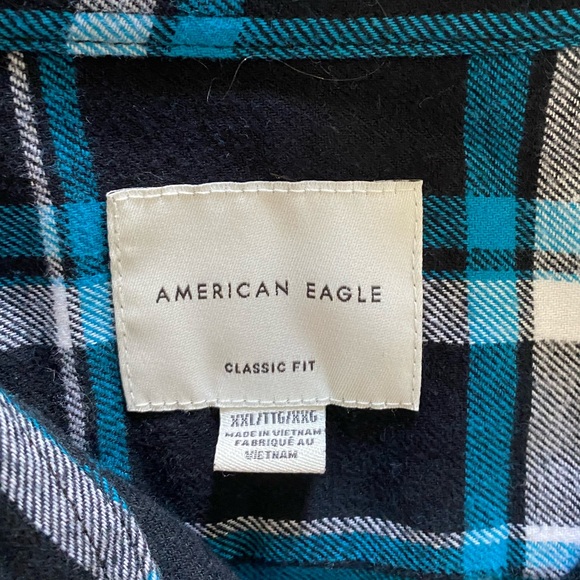 NWOT American Eagle Flannel Plaid Shirt - Picture 2 of 3